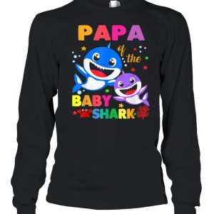 Papa Of The Baby Shark Birthday Papa Shark shirt 3