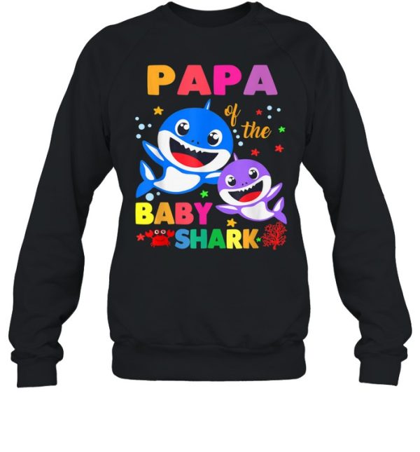 Papa Of The Baby Shark Birthday Papa Shark shirt