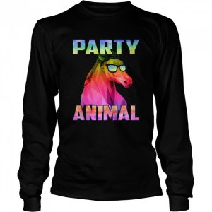 Party Animal Horse Horses Equestrian Rave EDM Tie Dye Shirt 3