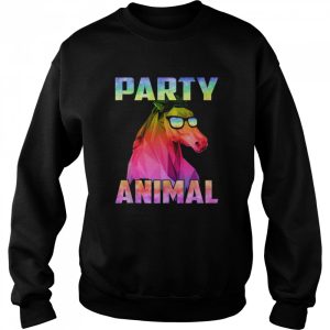 Party Animal Horse Horses Equestrian Rave EDM Tie Dye Shirt 4