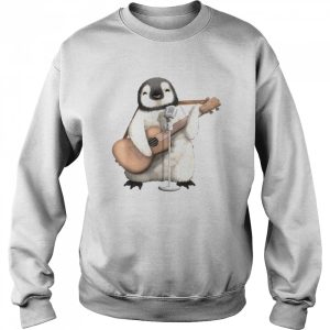 Penguin Singing Guitar Player Musician Music Guitarist Cute Shirt 4