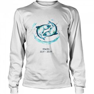 Pisces Zodiac February March Birthday Watercolour Shirt 3