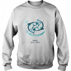 Pisces Zodiac February March Birthday Watercolour Shirt 4