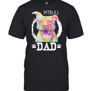 Pitbull Dad Watercolor Shirt