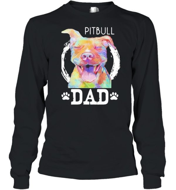 Pitbull Dad Watercolor Shirt