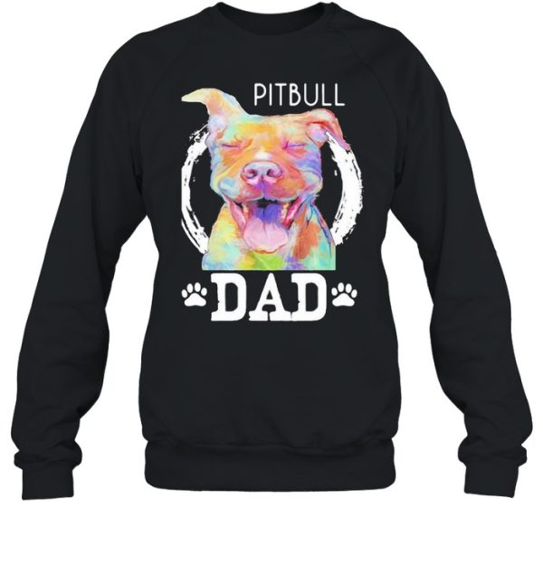 Pitbull Dad Watercolor Shirt