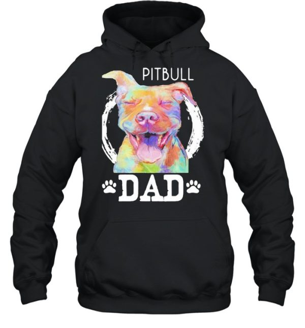 Pitbull Dad Watercolor Shirt