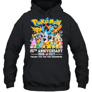 Pokemon Movie Character 25th Anniversary 1996 2021 Thanks For The Memories shirt 5