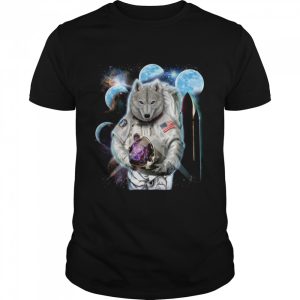 Polar Wolf as Astronaut Explore Space and Galaxy shirt 1