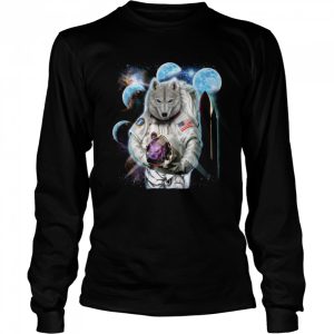 Polar Wolf as Astronaut Explore Space and Galaxy shirt 3