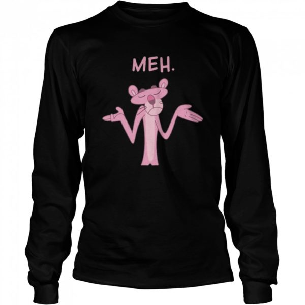 Qwertee Pink Apathy Pink Panther Meh shirt