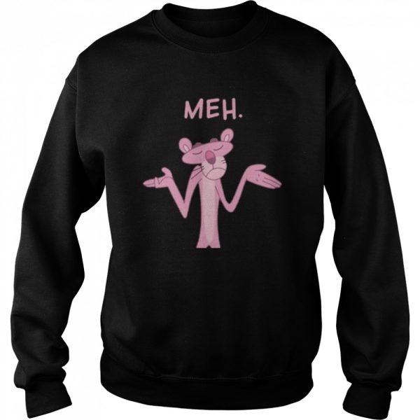 Qwertee Pink Apathy Pink Panther Meh shirt