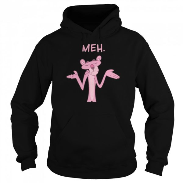 Qwertee Pink Apathy Pink Panther Meh shirt