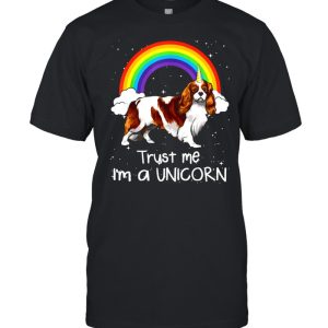 Rainbow Cavalier King Charles Spaniel Trust Me I'm A Unicorn shirt 1