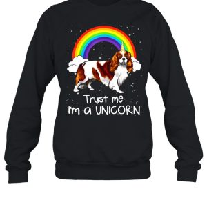 Rainbow Cavalier King Charles Spaniel Trust Me I'm A Unicorn shirt 4