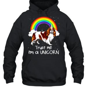 Rainbow Cavalier King Charles Spaniel Trust Me I'm A Unicorn shirt 5