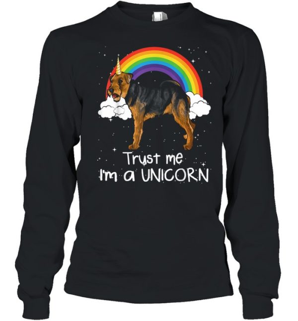 Rainbow Welsh Terrier Trust Me I’m A Unicorn Dog shirt