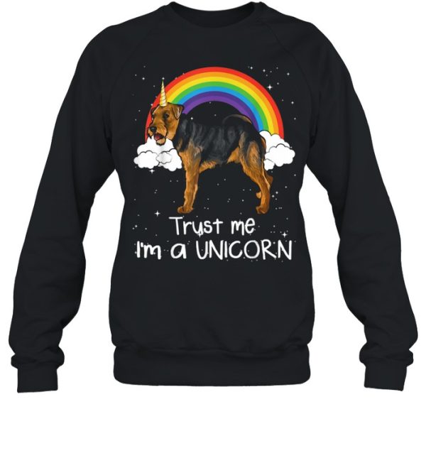 Rainbow Welsh Terrier Trust Me I’m A Unicorn Dog shirt