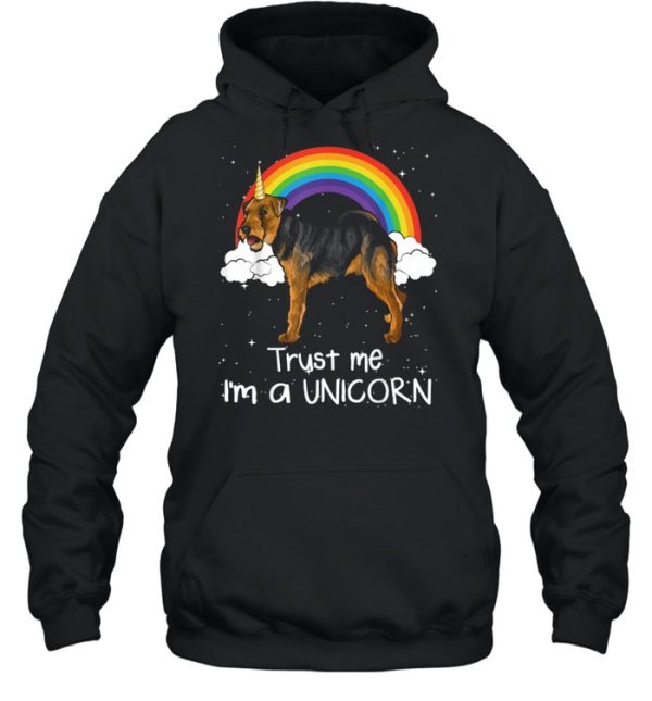 Rainbow Welsh Terrier Trust Me I’m A Unicorn Dog shirt