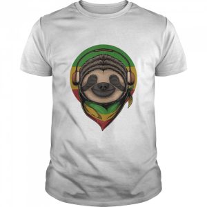 Rasta Reggae Sloth Music Art For Rastafari Lover Shirt 1