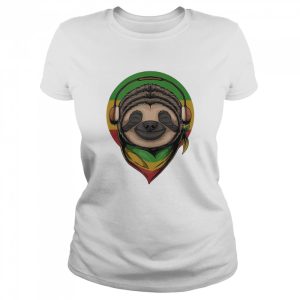 Rasta Reggae Sloth Music Art For Rastafari Lover Shirt 2