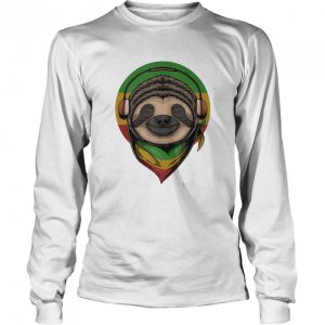 Rasta Reggae Sloth Music Art For Rastafari Lover Shirt 3