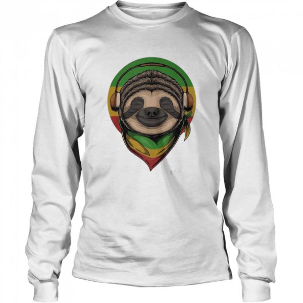 Rasta Reggae Sloth Music Art For Rastafari Lover Shirt