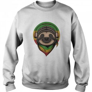 Rasta Reggae Sloth Music Art For Rastafari Lover Shirt 4