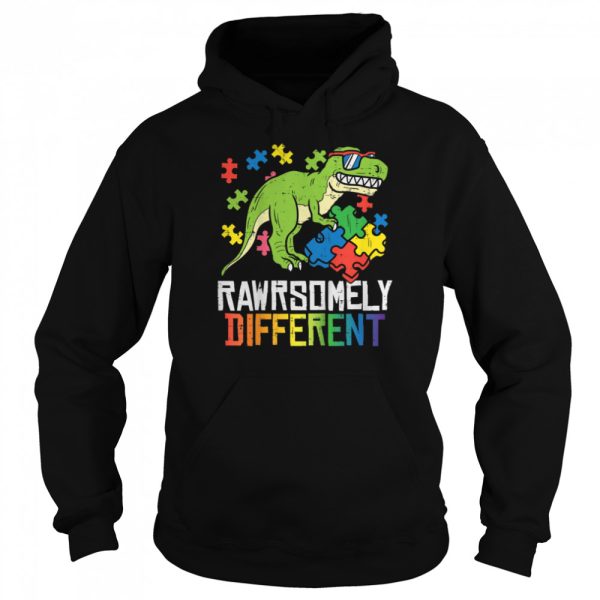 Rawrsomely Different Trex Puzzle Boys Autism Awareness Boys shirt