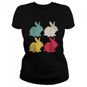 Retro Easter Bunny Rabbit Vintage Men Dad Kids Women T Shirt 2