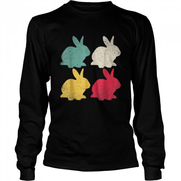 Retro Easter Bunny Rabbit Vintage Men Dad Kids Women T-Shirt