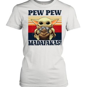 Retro Pew Pew Baby Yoda Hug Madafakas 2021 Vintage shirt