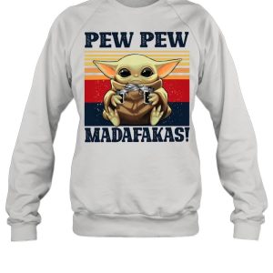 Retro Pew Pew Baby Yoda Hug Madafakas 2021 Vintage shirt 3