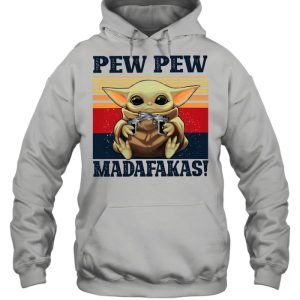 Retro Pew Pew Baby Yoda Hug Madafakas 2021 Vintage shirt 4