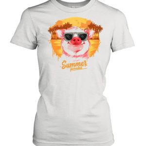 Retro Vintage Summer Paradise Pig shirt