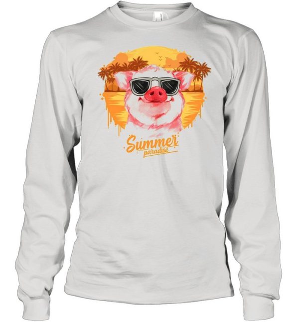 Retro Vintage Summer Paradise Pig shirt