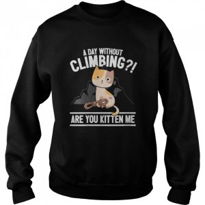 Rock Climbing Cat Mountain Climber I Are You Kitten Me Shirt 4