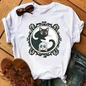 ‘Sailor Cats’ Kawaii Cat Design Female T-shirt