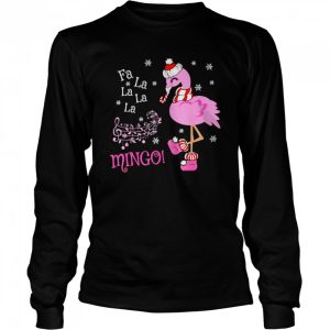 Santa Flamingo Fa La La La La Mingo Christmas Shirt 3