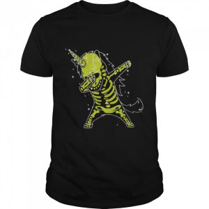 Skeletone Unicorn Dab Halloween Lover Cute Unicorn T Shirt 1