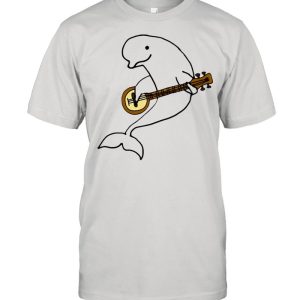 Smileteesanima Beluga Whale Playing Banjo Ca T-shirt