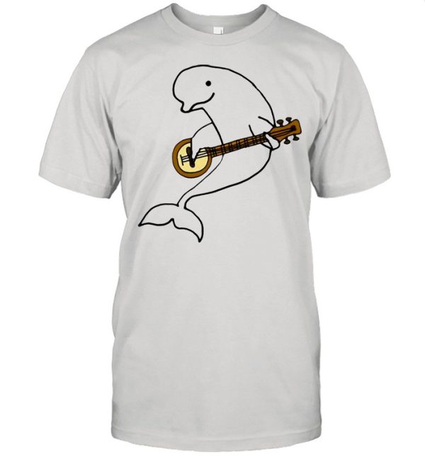 Smileteesanima Beluga Whale Playing Banjo Ca T-shirt