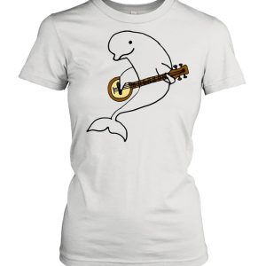 Smileteesanima Beluga Whale Playing Banjo Ca T-shirt