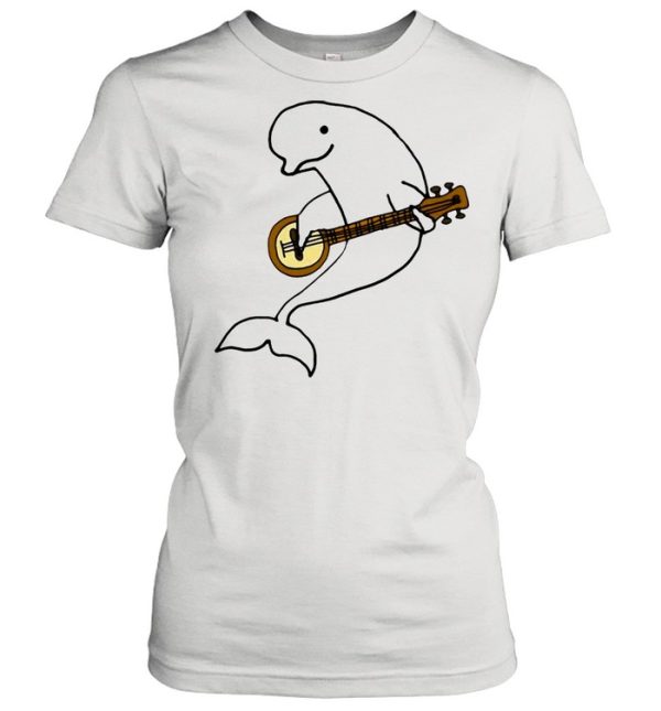 Smileteesanima Beluga Whale Playing Banjo Ca T-shirt