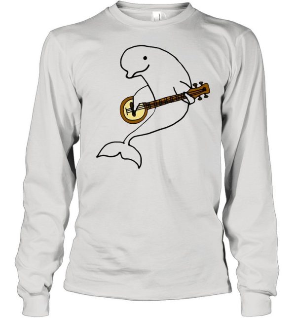 Smileteesanima Beluga Whale Playing Banjo Ca T-shirt