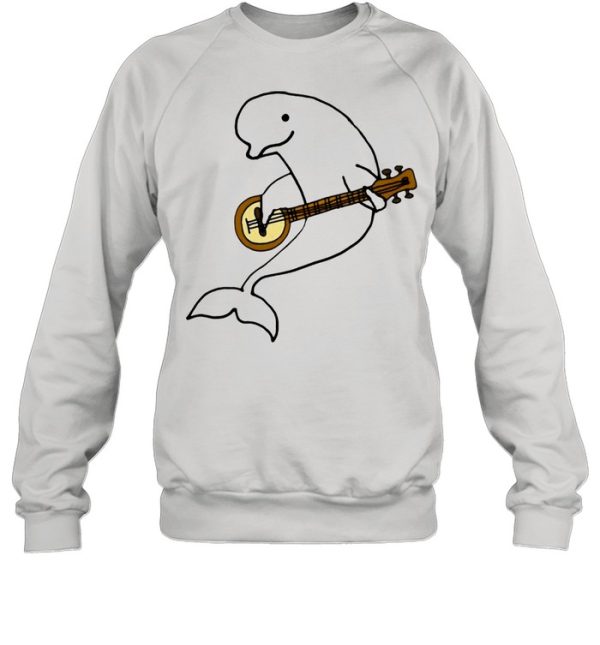 Smileteesanima Beluga Whale Playing Banjo Ca T-shirt