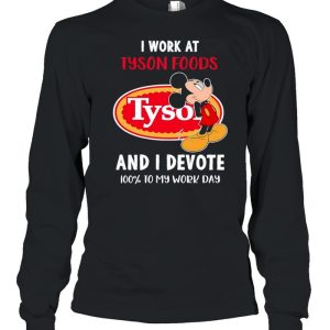 Snoopy I work at tyson foods and I devote 100 to my work day shirt 3