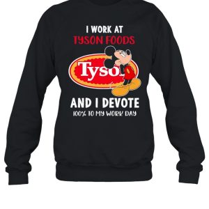 Snoopy I work at tyson foods and I devote 100 to my work day shirt 4