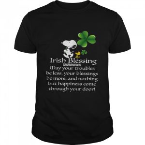 Snoopy Irish Blessing may your trouble less shirt 1