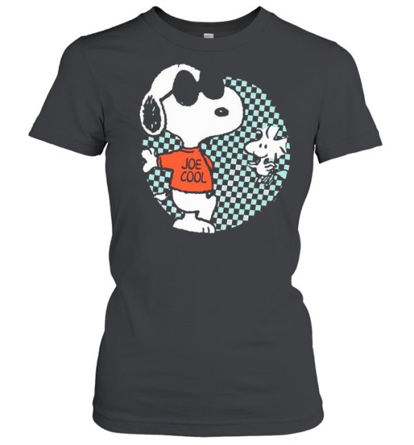 Snoopy Joe Cool And Woodstock Checkered Cartoon shirt